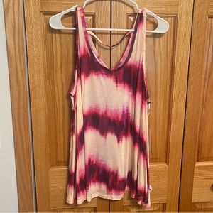Juicy Couture tie dye tank. Size LG. A line shape. Rounded neckline. Pin…